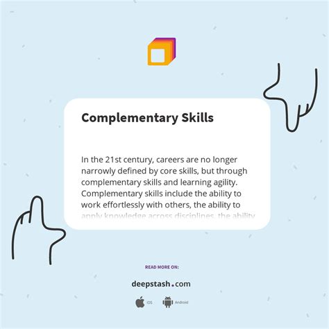 Complementary Skills: