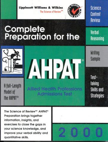 Complete Preparation for the AHPAT, 2000 Allied Health Professions Admissions Illustrated Edition Reader