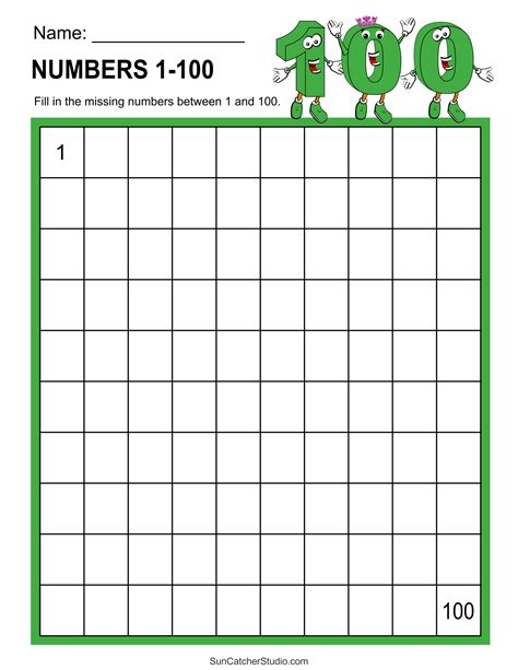 Complete The Pieces Of The 100 Chart