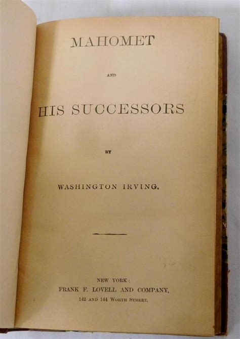 Complete Works Mahomet and His Successors The Complete works of Washington Irving Reader