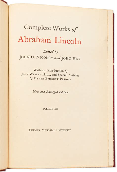 Complete Works of Abraham Lincoln V 8