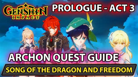 Complete the Archon Quest: Prologue - Act III: