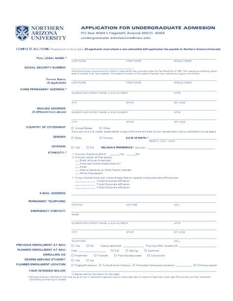 Complete the Arizona State University Undergraduate Application: