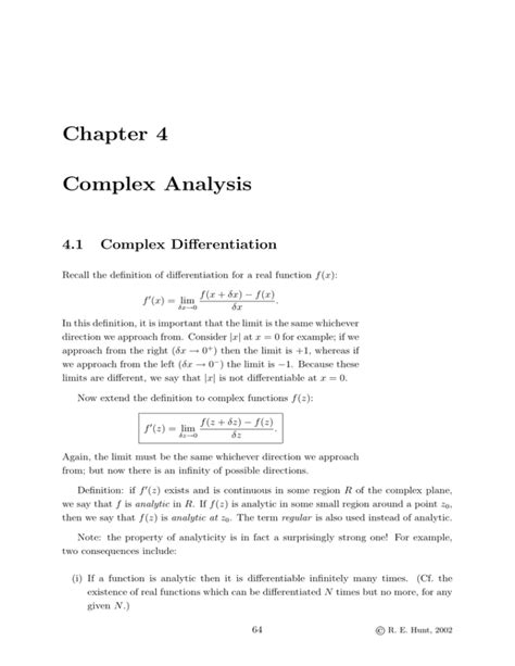 Complex Analysis 4 Reader