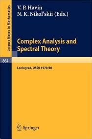 Complex Analysis and Spectral Theory Seminar, Leningrad 1979/80 PDF