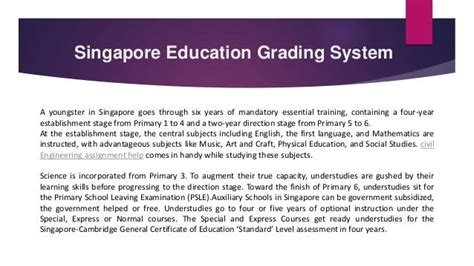 Components of Singapore's Grading System