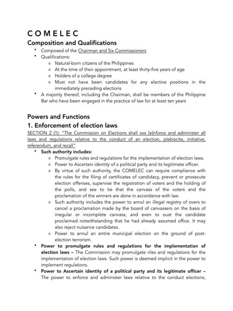 Composition and Qualifications