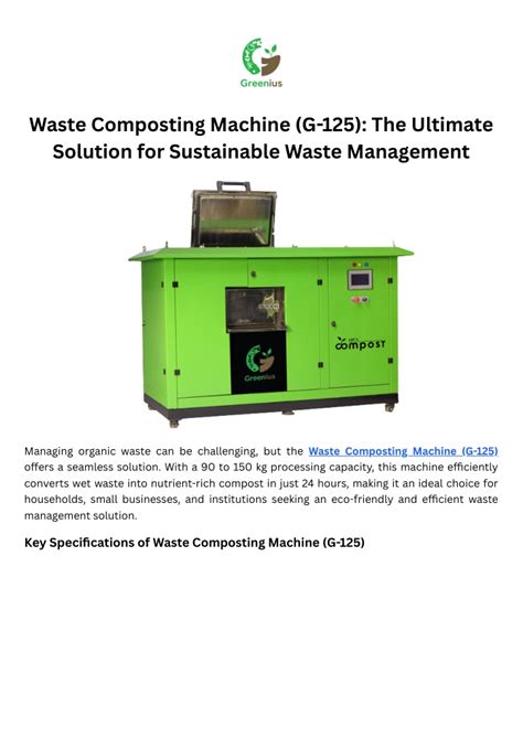 Composting Granulator 3000: The Ultimate Solution for Waste Management