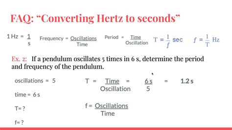 Comprehending the Hertz to Seconds-1 Conversion