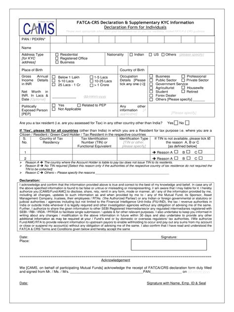 Comprehensive Guide to FATCA and Supplementary KYC Details