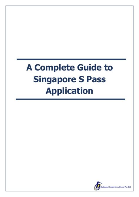 Comprehensive Guide to Singapore S Pass Application Status