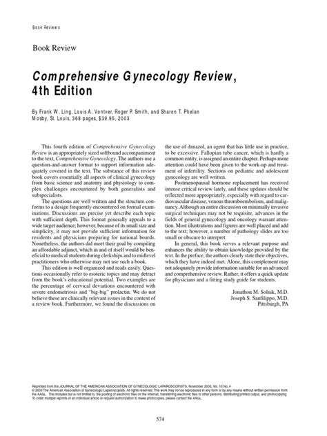 Comprehensive Gynecology Review 4e Epub