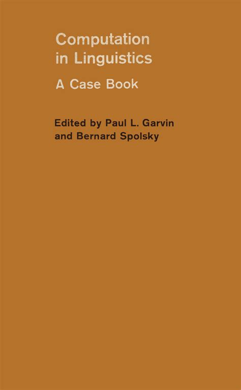 Computation in Linguistics A Case Book Reader