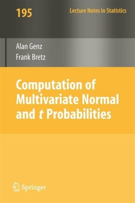 Computation of Multivariate Normal and t Probabilities Doc