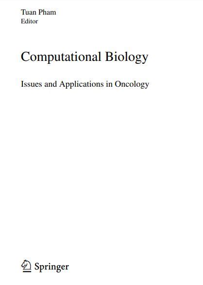 Computational Biology Issues and Applications in Oncology 1st Edition PDF