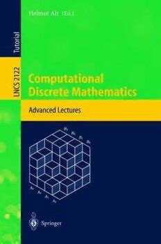 Computational Discrete Mathematics Advanced Lectures Epub