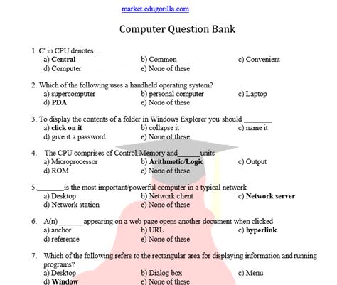 Computer Application Information Questions And Answers Epub