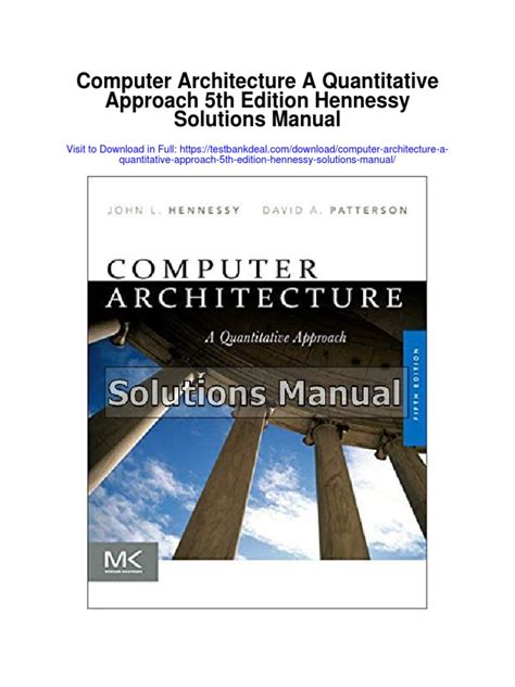 Computer Architecture Quantitative Approach Solution Manual PDF