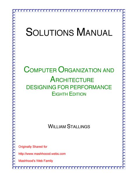 Computer Architecture Solution Manual Doc