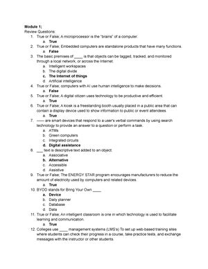 Computer Concepts Quiz Answers PDF