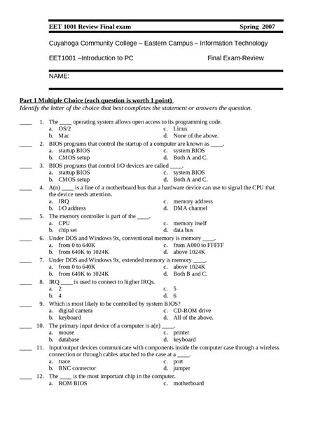 Computer Maintenance Exam Questions And Answers Epub