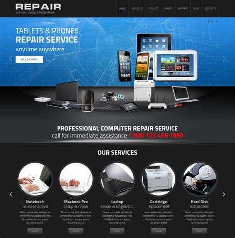 Computer Repair Website Template