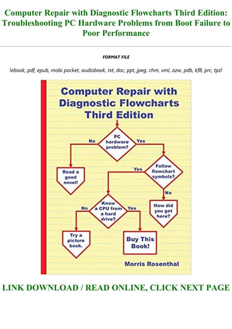 Computer Repair with Diagnostic Flowcharts Troubleshooting PC Hardware Problems from Boot Failure to Poor Performance Revised Edition PDF