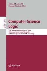 Computer Science Logic 22nd International Workshop PDF