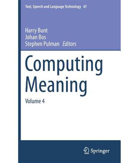 Computing Meaning, Vol. 1 1st Edition Reader