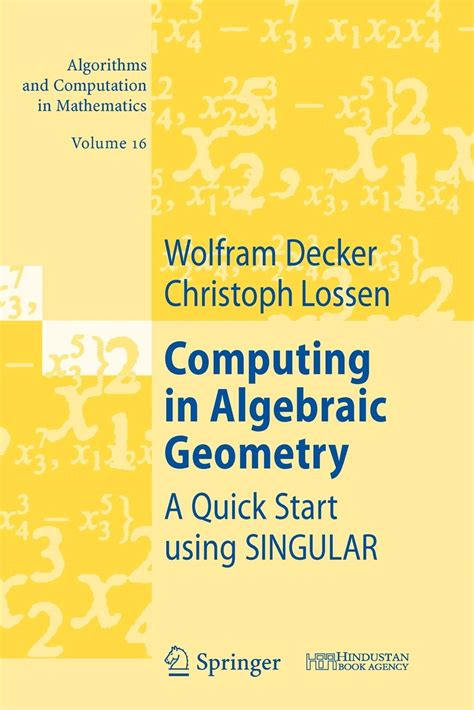 Computing in Algebraic Geometry A Quick Start Using Singular 1st Edition Doc