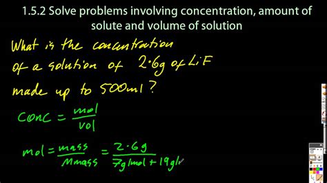 Concentration Solution Problems Reader