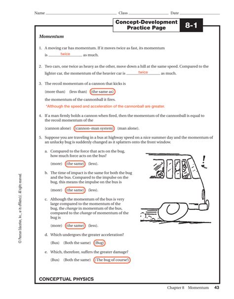 Concept Development Practice Page 8 1 Momentum Answers Kindle Editon