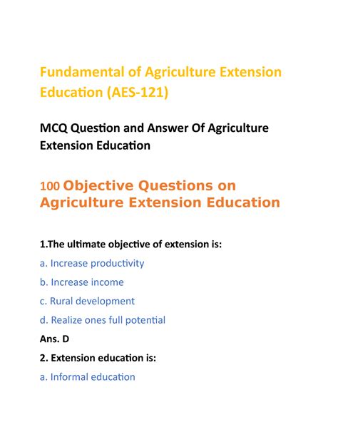 Concept Review Food And Agriculture Answers Doc