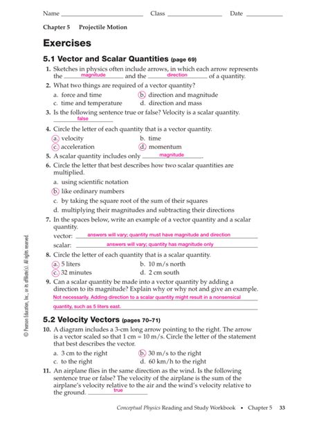 Conceptual Physics And Study Workbook Answer Key Reader