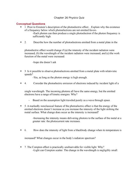 Conceptual Physics Answers Chapter 26 Doc