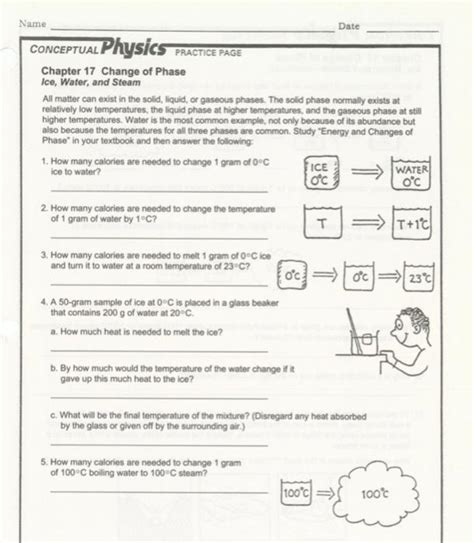 Conceptual Physics Practice Page Phase Change Answers PDF