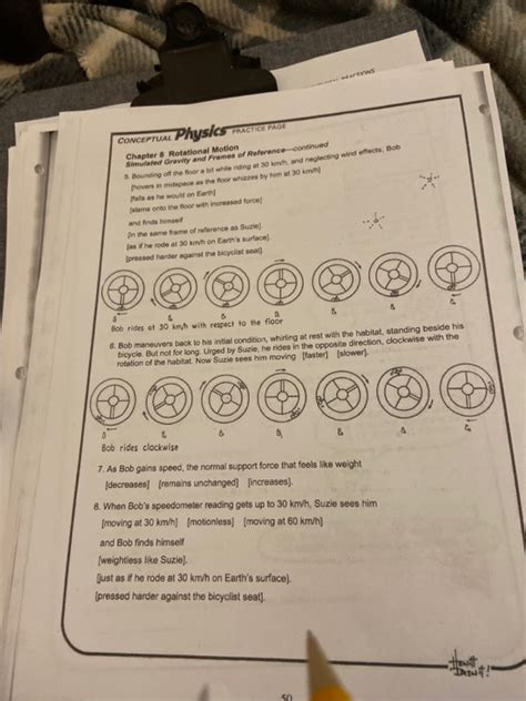 Conceptual Physics Practice Page Rotational Kinematics Answers Doc