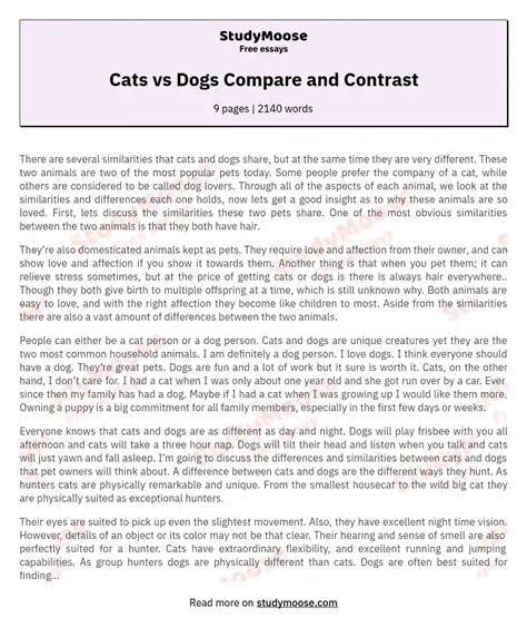 Concluding Sentence About Both Cats And Dogs Ebook PDF