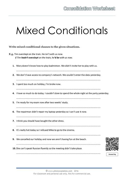 Conditional Sentences Worksheets With Answers Kindle Editon
