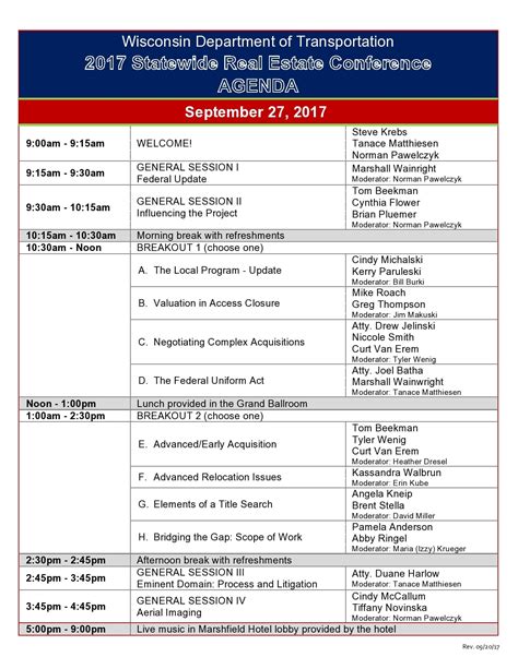 Conference Agenda Template