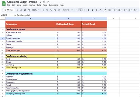Conference Budget Template