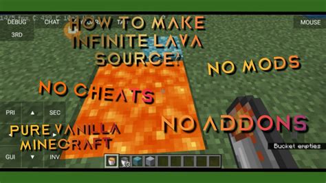 Config for Infinite Lava Source Create