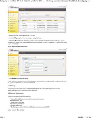 Configuring An Intelepeer Sip Trunk Solution In Lync Doc