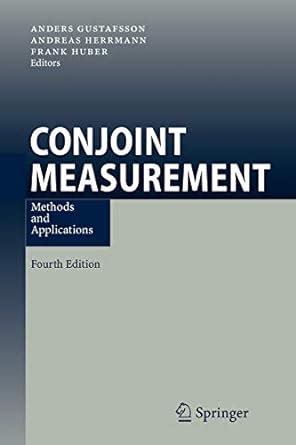 Conjoint Measurement Methods and Applications 4th Edition Doc