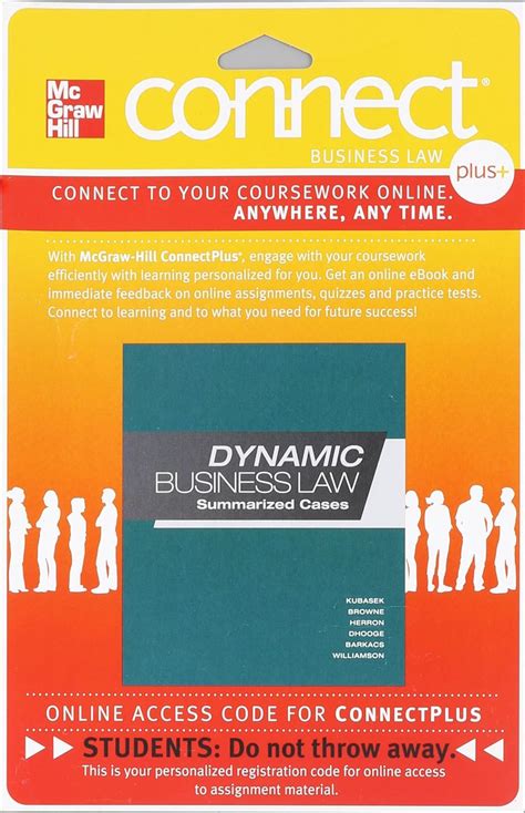 Connect 1-Semester Access Card for Dynamic Business Law Kindle Editon