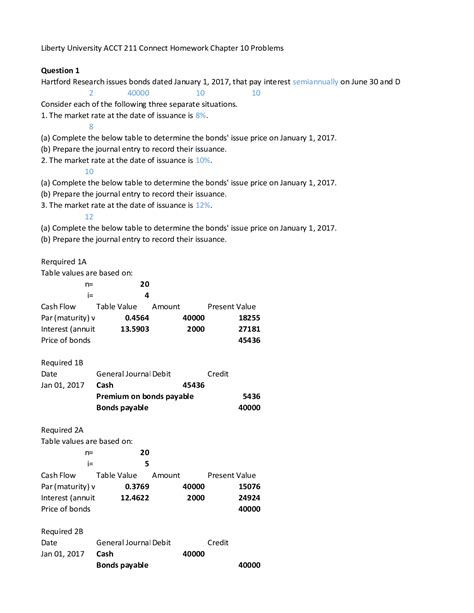 Connect Plus Homework For Account 211 Answers PDF