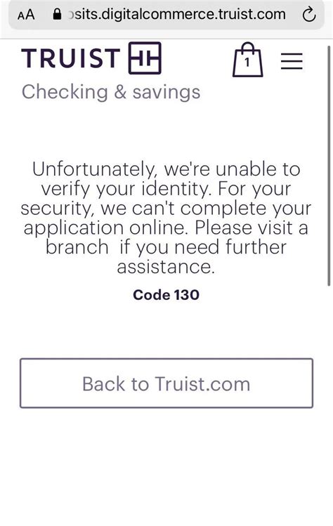 Conquer Code 130 Truist: Streamline Your Account Verification and Get Banking Faster!