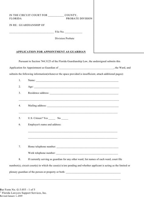 Conquer Confusion: Download Guardianship Forms Florida & Ensure a Smoother Legal Process