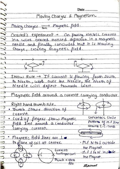 Conquer Electromagnetism with Moving Charges and Magnetism Handwritten Notes!