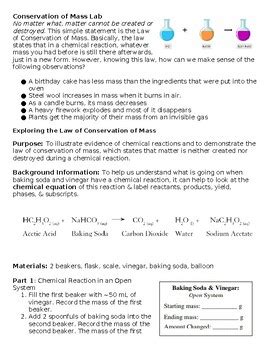 Conservation Of Mass Lab Answers Doc